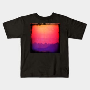 Orange Pink Purple Sunset Kids T-Shirt